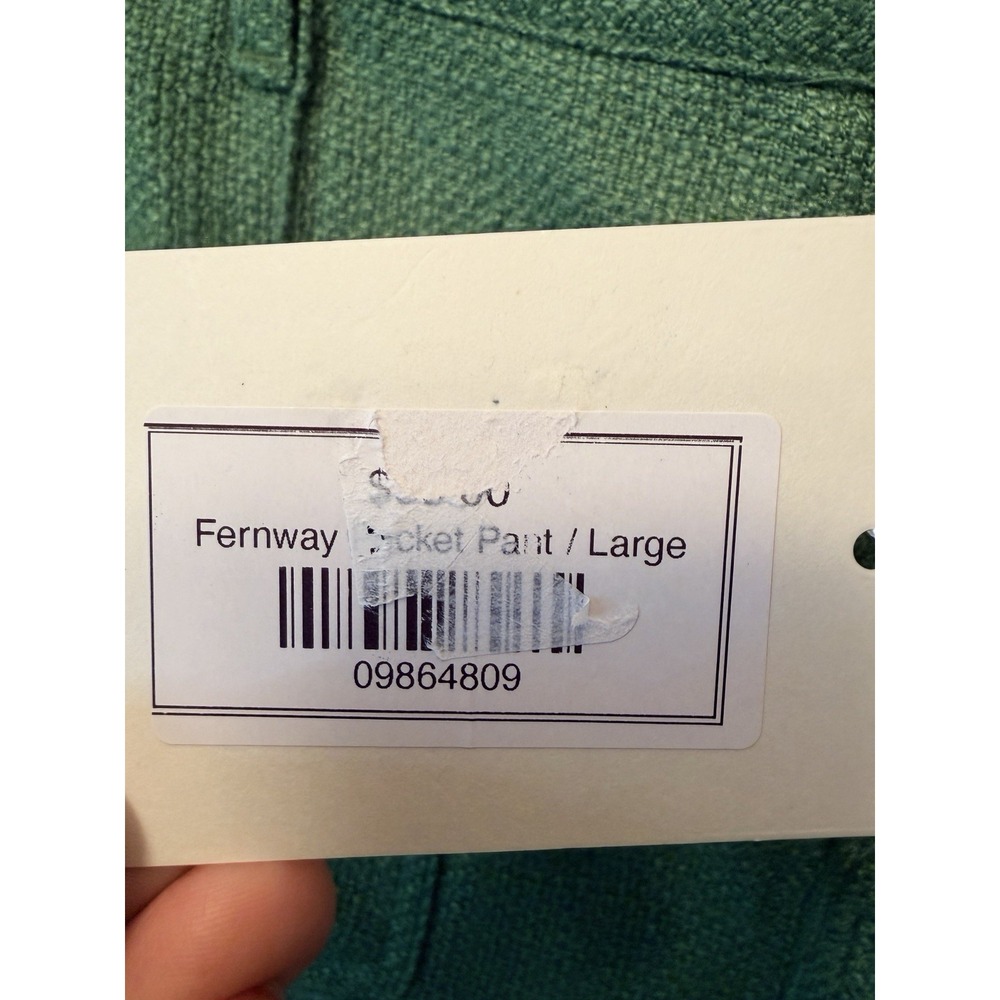 NWT Entro Women's Large Tweed Front Pocket Wide Leg Pant Bright Green 28" Inseam - Picture 4 of 13